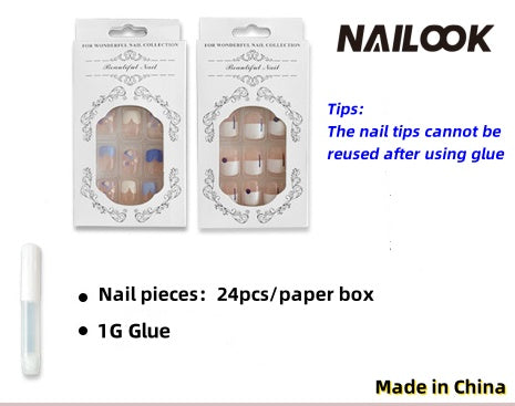 3D follow trendy leopard print French tips